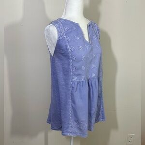 Bob Timberlake sz lg tunic boho style in medium blue Embroidery